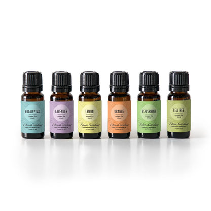 Edens Garden Around The World 6 Set – 100% Pure Therapeutic Grade Essential Oils (Eucalyptus, Lavender, Lemon, Orange, Peppermint, Tea Tree) 10 ml