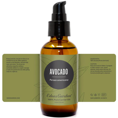 Edens Garden Avocado Carrier Oil – 118 ml | 100% Pure Cold-Pressed Hexane-Free