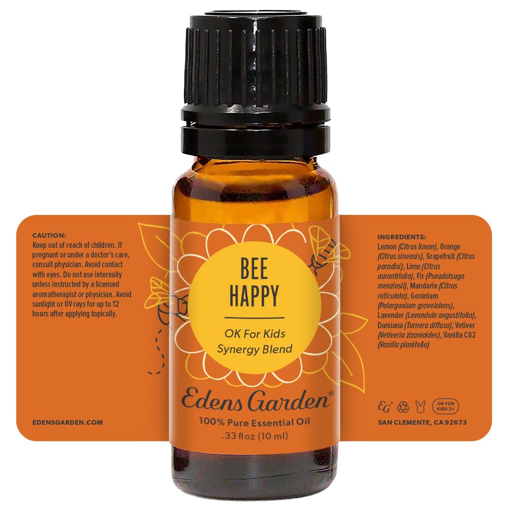 Edens Garden Bee Happy Essential Oil Blend - 100% Pure Premium Grade (10 ml)