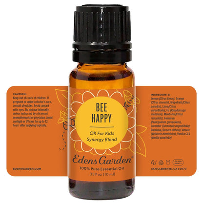 Edens Garden Bee Happy Essential Oil Blend - 100% Pure Premium Grade (10 ml)