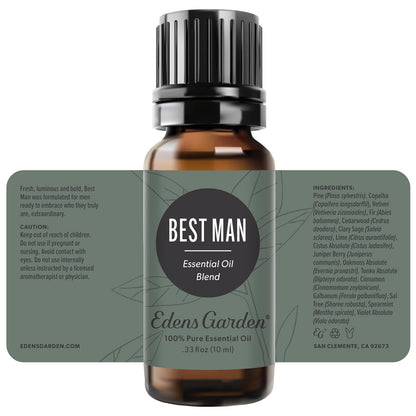 Edens Garden Best Man Essential Oil Blend – 100% Pure, Premium Grade, Undiluted (10 ml / .33 fl oz) for Aromatherapy, Diffusing, Skin, Candles & Humidifiers