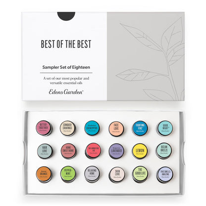 Edens Garden Best of the Best 18-Oil Sampler Set – 100% Pure Therapeutic Grade