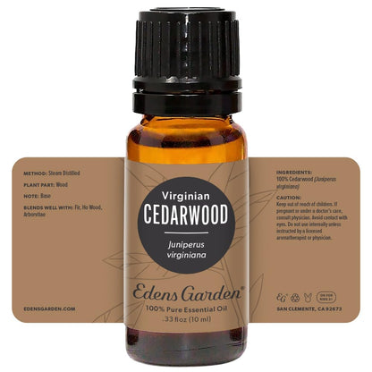 Edens Garden Cedarwood Virginian Essential Oil - 100% Pure, Premium Grade | 10 ml