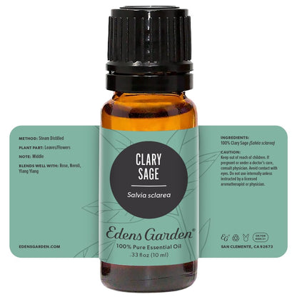 Edens Garden Clary Sage Essential Oil – 100% Pure Premium Grade, 10 ml