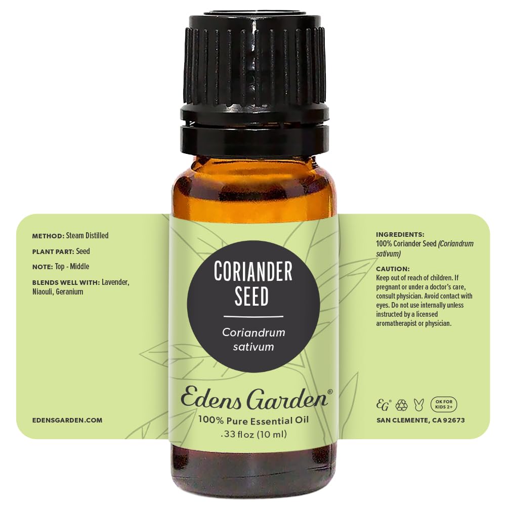 Edens Garden Coriander Seed Essential Oil - 100% Pure, Premium Grade (10 ml) | Therapeutic Aromatherapy