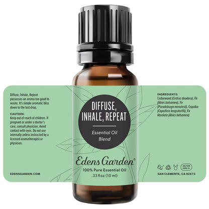 Edens Garden Diffuse Inhale Repeat Essential Oil Blend – 100% Pure Therapeutic Grade, 10 ml