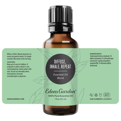 Edens Garden Diffuse Inhale Repeat Essential Oil Blend - 30 ml (1 fl oz) - 100% Pure Premium Grade