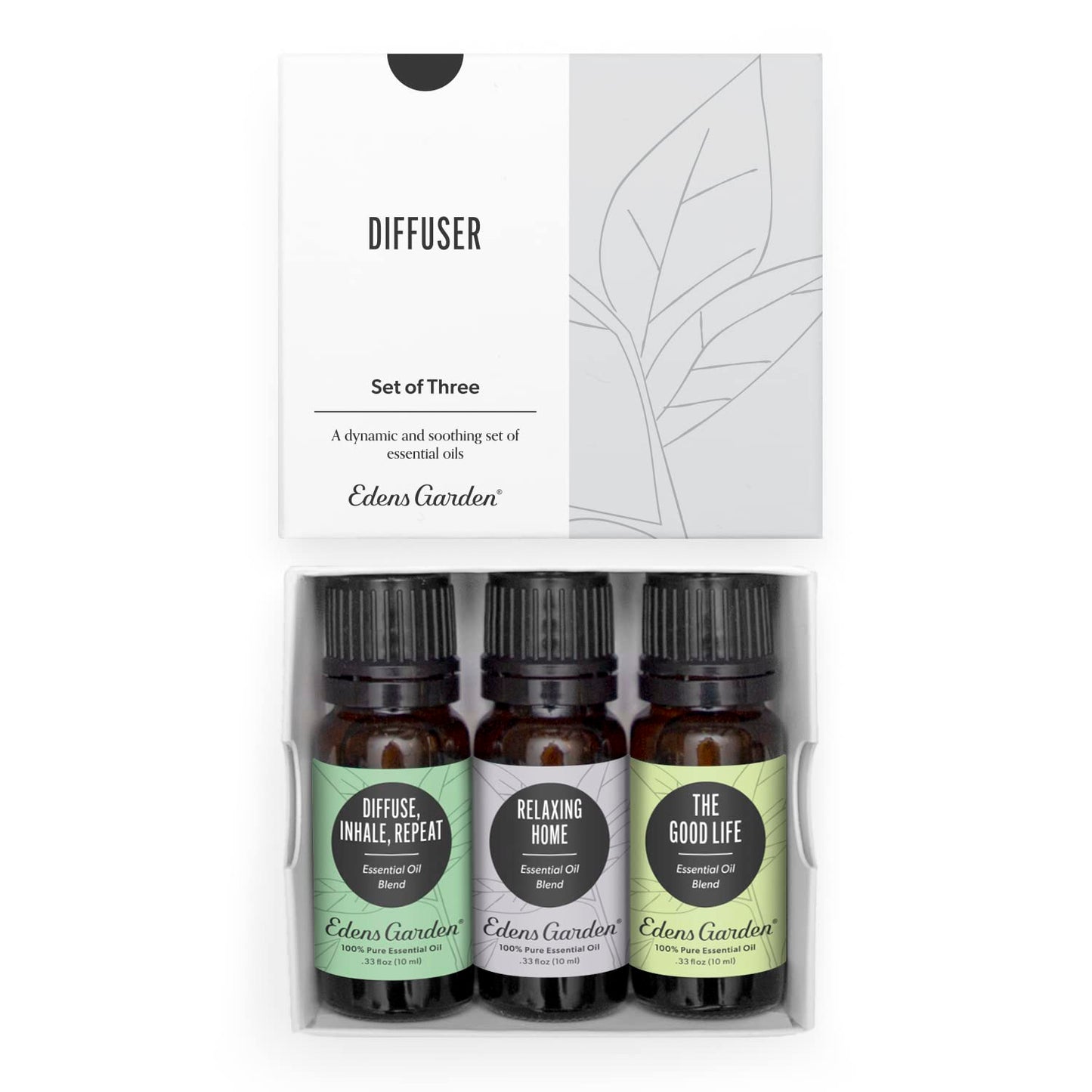 Edens Garden Diffuser Oils 3 Pack – 100% Pure Therapeutic Grade Aromatherapy
