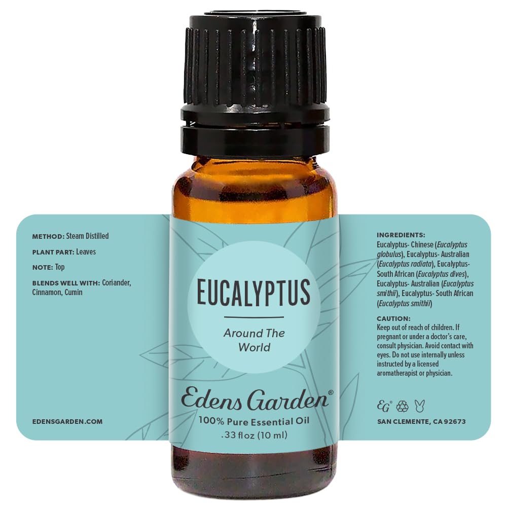 Edens Garden Eucalyptus Around The World Essential Oil - 100% Pure Therapeutic Grade, 10 ml