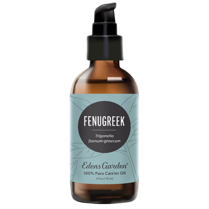 Edens Garden Fenugreek Carrier Oil – 100% Pure, Cold-Pressed, Hexane-Free (118 ml / 4 fl oz) | Natural Moisturizer for Face, Skin, Nails, Lips, Hair & Scalp