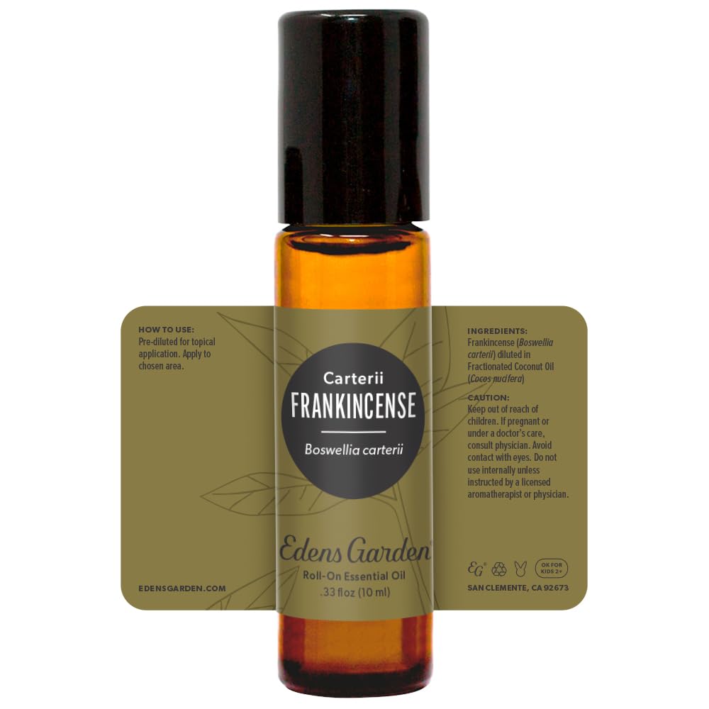 Edens Garden Frankincense Carterii Essential Oil Roll-On – 10 ml, 100% Pure & Premium Grade
