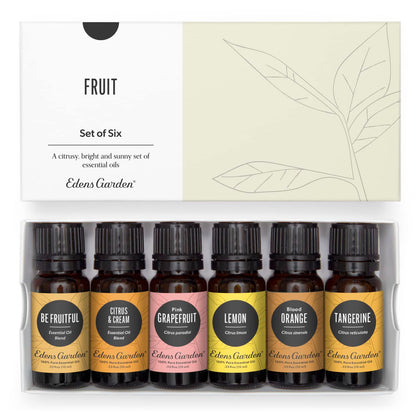 Edens Garden Fruit 6 Set – 100% Pure Therapeutic Grade Essential Oils (Lemon, Orange & Citrus) 10 ml x6