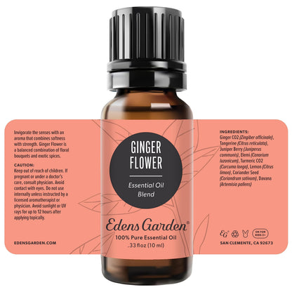 Edens Garden Ginger Flower Essential Oil Blend – 100% Pure, Premium Grade, 10 ml