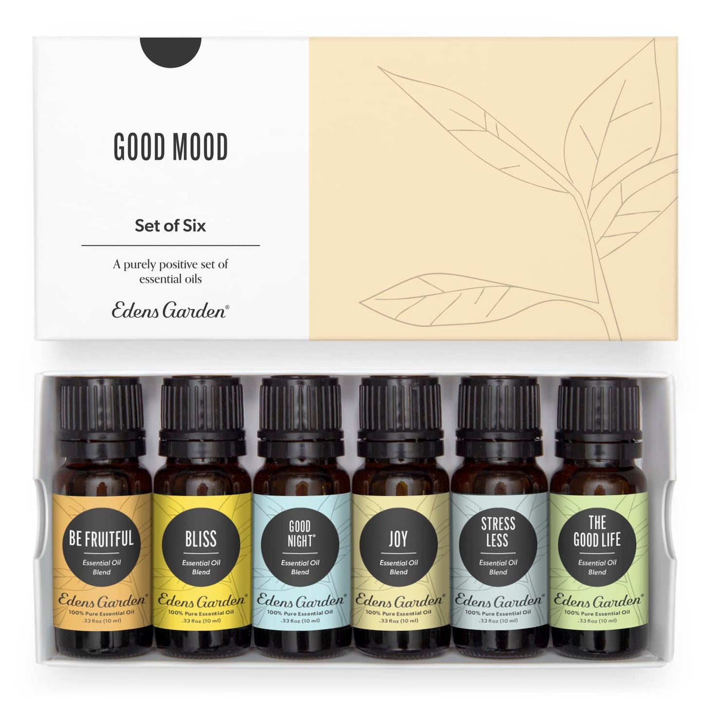 Edens Garden Good Mood 6 Set – 100% Pure Therapeutic-Grade Essential Oils, 10 ml x6