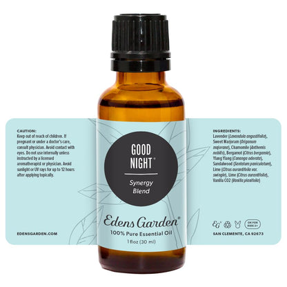 Edens Garden Good Night Essential Oil Blend- 100% Pure Premium Grade, Undiluted, Natural, Therapeutic, Aromatherapy, The Best for Candle, Humidifiers, Kid Safe 30 ml (1 fl oz)