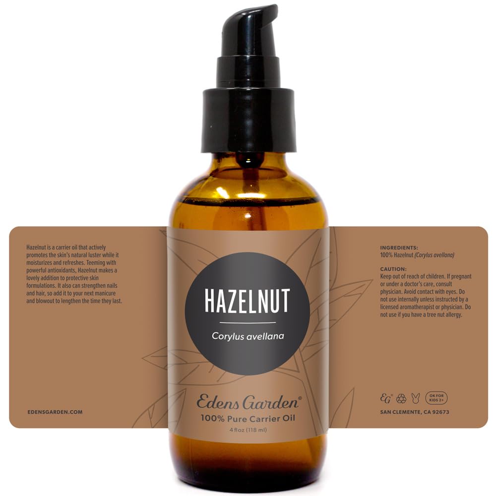 Edens Garden Hazelnut Carrier Oil – 118 ml | 100% Pure, Cold-Pressed