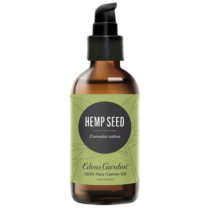 Edens Garden Hemp Seed Carrier Oil – 100% Pure, Cold-Pressed, Hexane-Free (118 ml)
