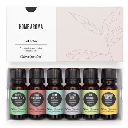 Edens Garden Home Aroma Essential Oil Set – 6x10 ml, 100% Pure Therapeutic Grade