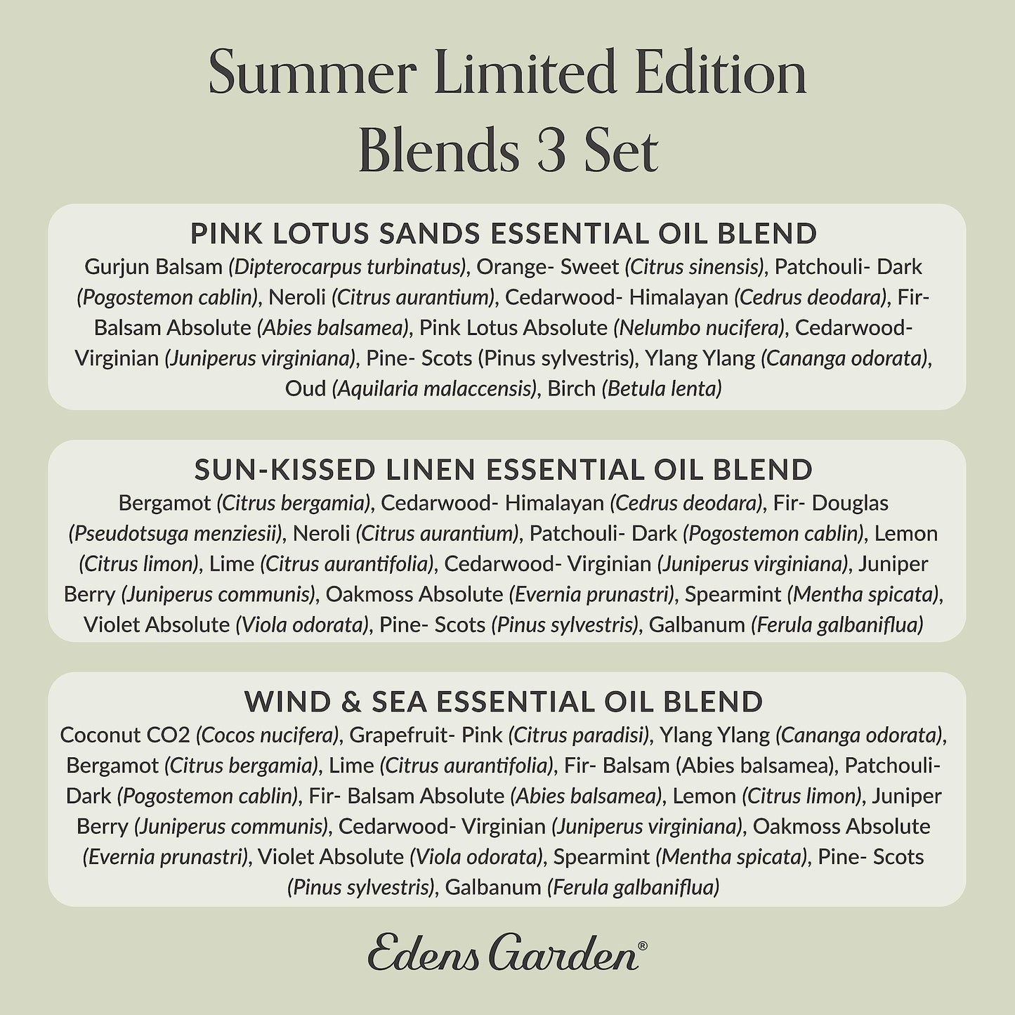 Edens Garden Summer Essential Oils 3 Pack – 100% Pure Therapeutic Grade, 10 ml