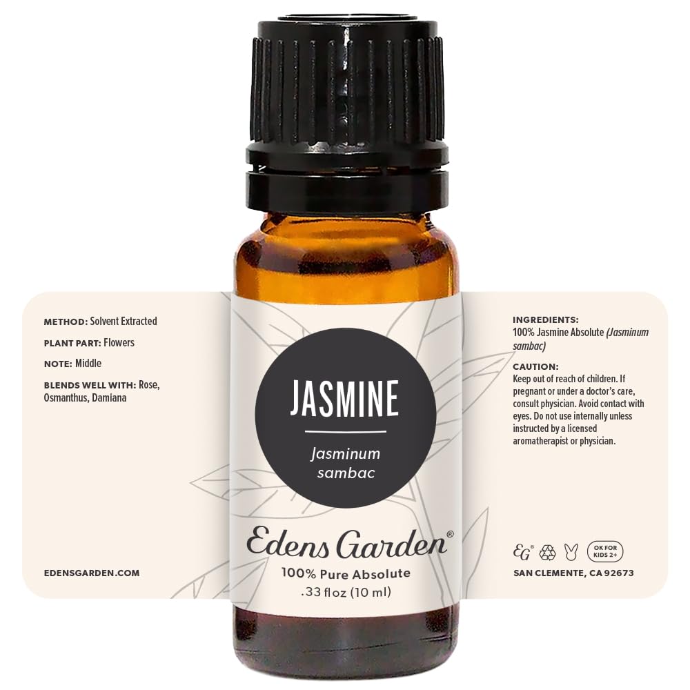 Edens Garden Jasmine Sambac Absolute Essential Oil – 100% Pure, 10 ml