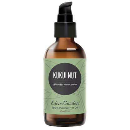 Kukui Nut Carrier Oil - Edens Garden | 100% Pure, Cold-Pressed, Hexane Free (118 ml)