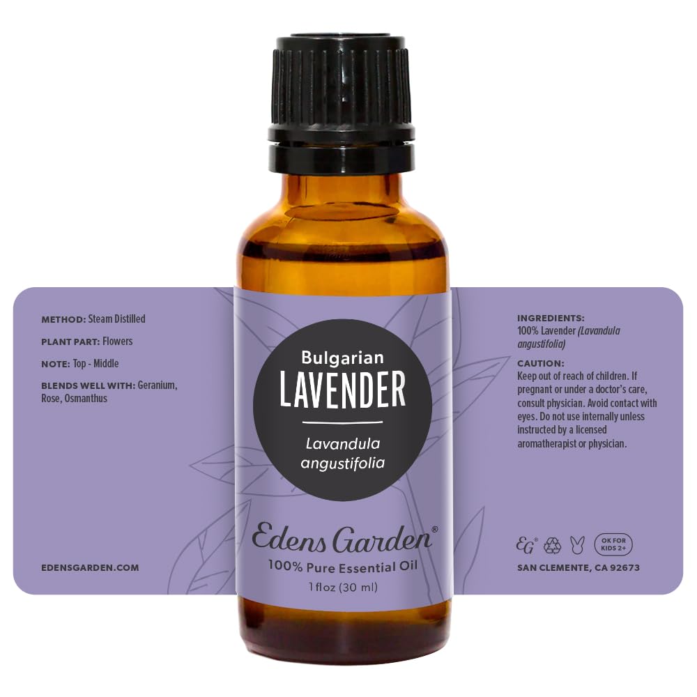Edens Garden Lavender Bulgarian Essential Oil – 100% Pure Premium Grade (30 ml) for Aromatherapy, Diffuser, Skin