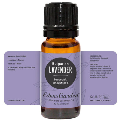 Edens Garden Lavender Bulgarian Essential Oil – 100% Pure, Premium Grade (10 ml)