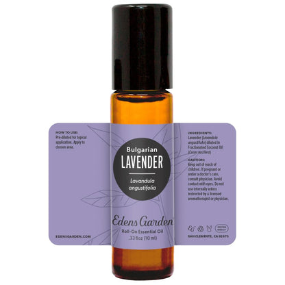 Edens Garden Lavender Bulgarian Essential Oil Roll-On – 100% Pure, Pre-Diluted 10 ml