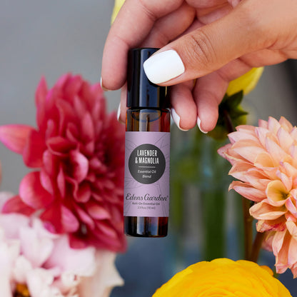 Edens Garden Lavender Magnolia Essential Oil Roll-On Blend – 100% Pure Premium Grade, Kid & Skin Safe, Aromatherapy, Gift-Ready 10 ml