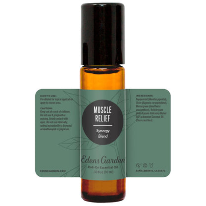 Edens Garden Muscle Relief Essential Oil Roll-On – 100% Pure, Premium Grade, 10 ml