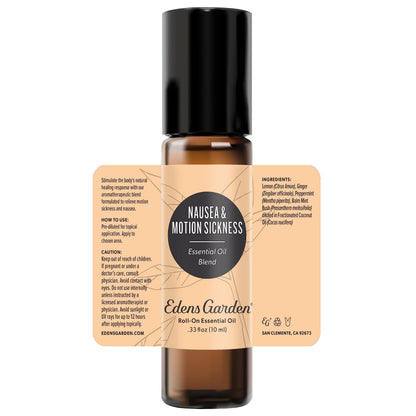 Edens Garden Nausea & Motion Sickness Roll-On - 10 ml, Pre-Diluted, Kid & Skin Safe