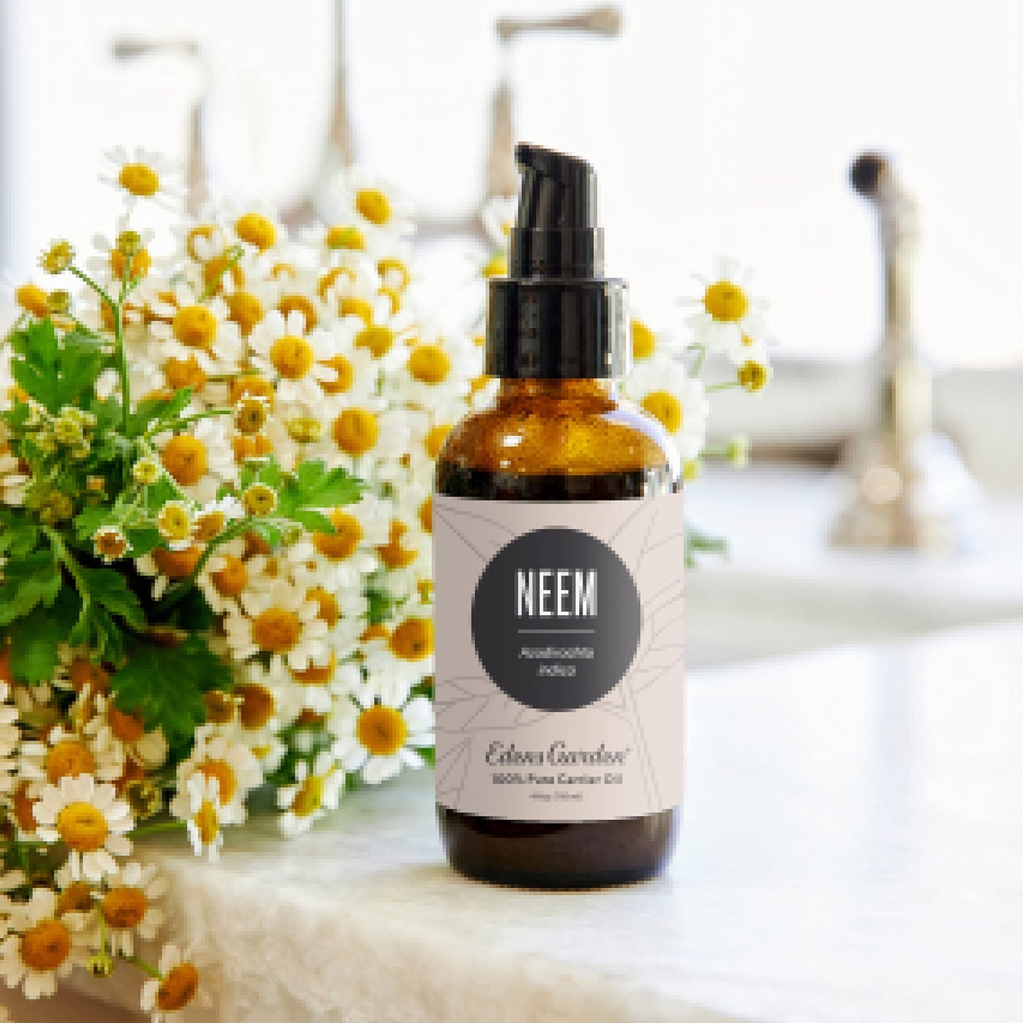Edens Garden Neem Carrier Oil – 100% Pure, Cold Pressed, Hexane Free | For Face, Skin, Hair & Nails | 118 ml
