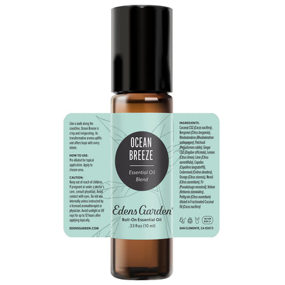 Edens Garden Ocean Breeze Roll-On – 100% Pure Essential Oil, 10 ml, Kid & Skin Safe