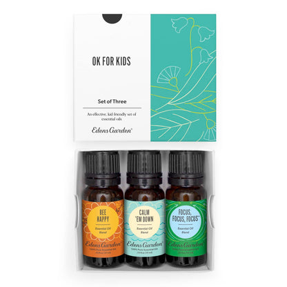 Edens Garden OK For Kids Essential Oil Set – 3 x 10ml, 100% Pure Therapeutic Grade
