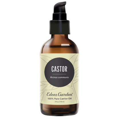 Edens Garden Organic Castor Oil – Cold Pressed, Hexane-Free, 100% Pure Therapeutic Grade (118 ml)