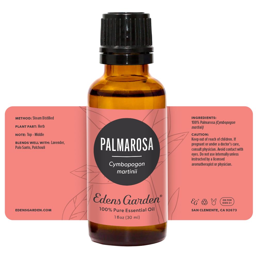 Edens Garden Palmarosa Essential Oil – 100% Pure, Premium Grade, 30 ml