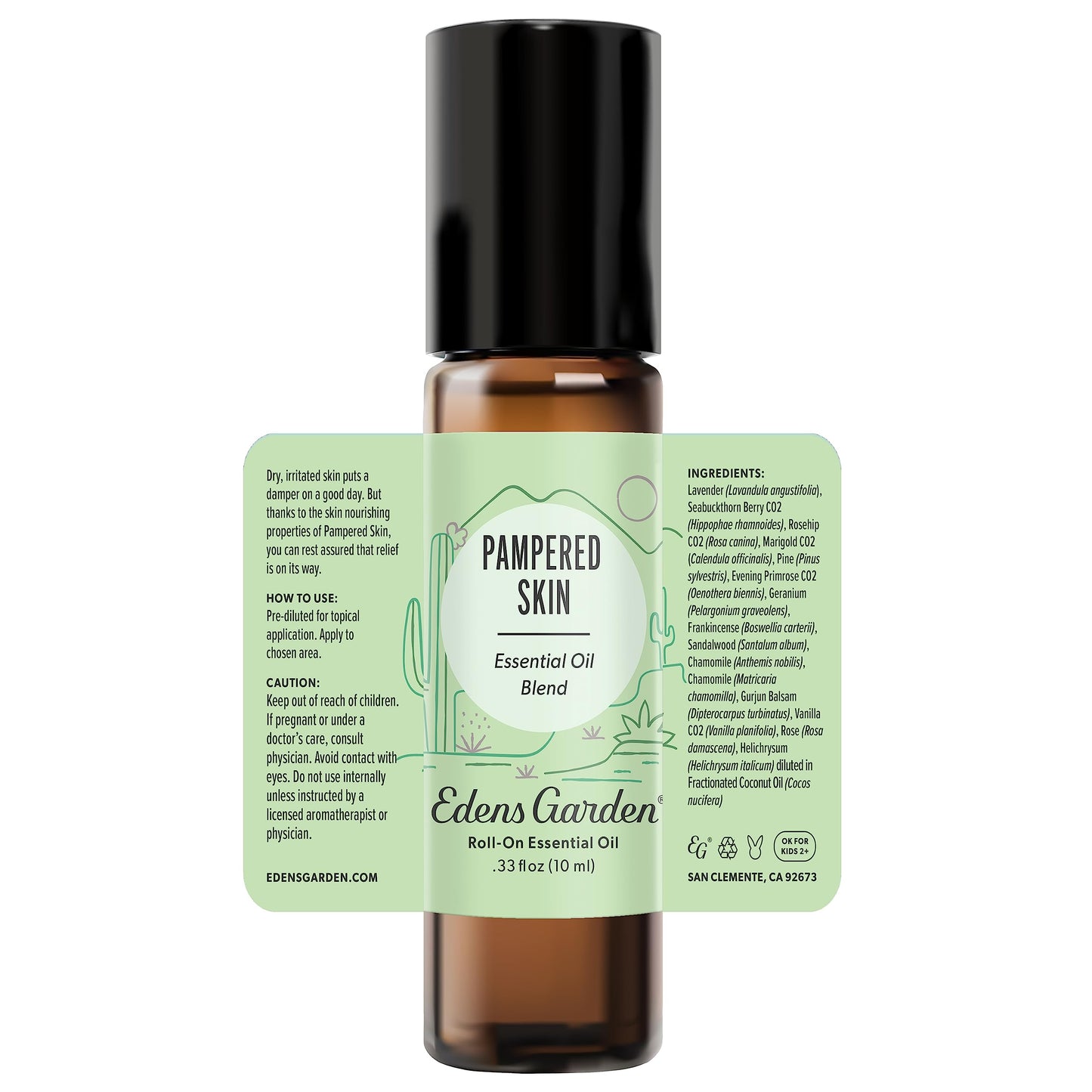 Edens Garden Pampered Skin Essential Oil Roll-On – 100% Pure, Premium Grade