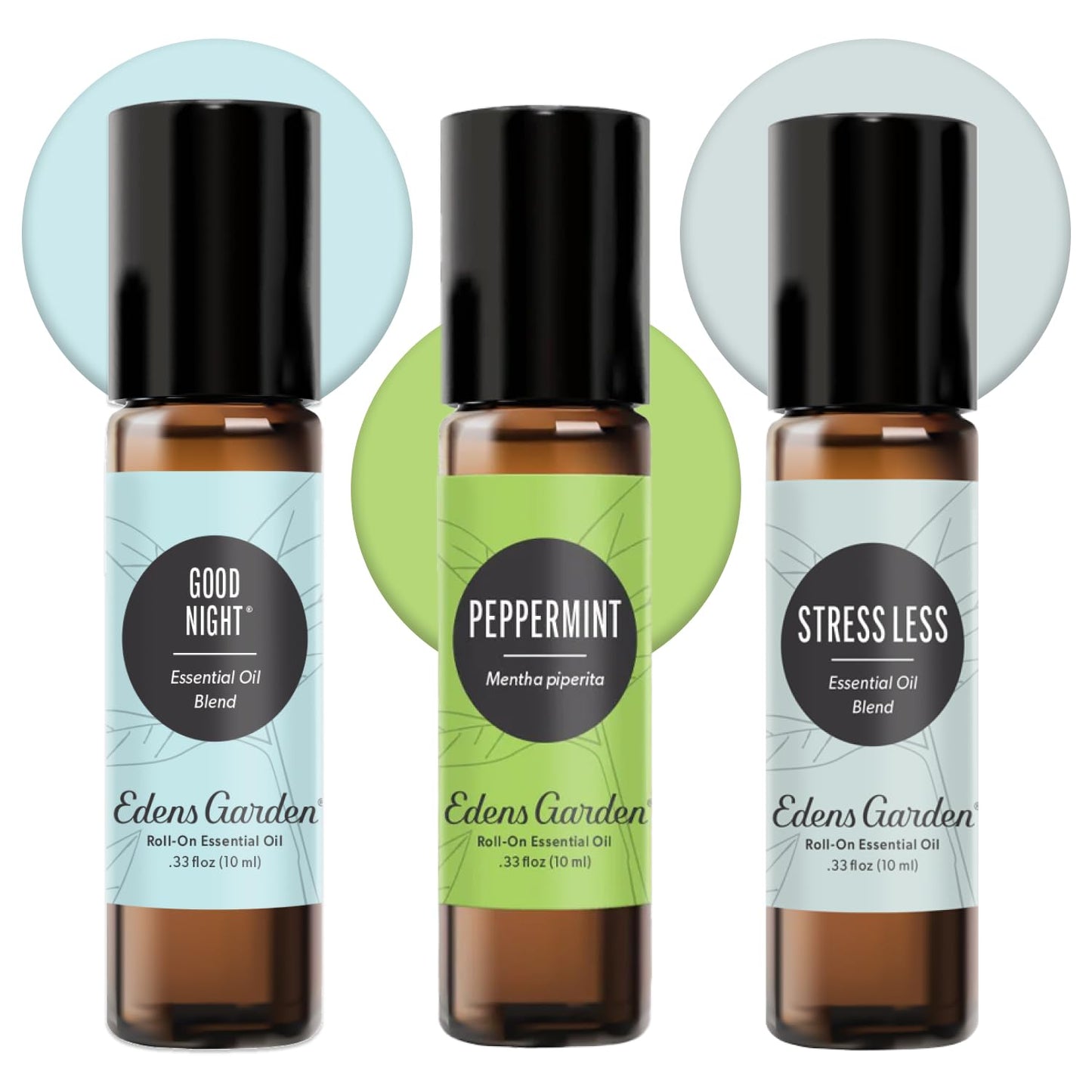 Edens Garden Essential Oil Roll-On 3-Pack – 10 ml Each | 100% Pure Therapeutic Grade & Natural Aromatherapy