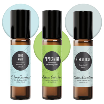 Edens Garden Essential Oil Roll-On 3-Pack – 10 ml Each | 100% Pure Therapeutic Grade & Natural Aromatherapy