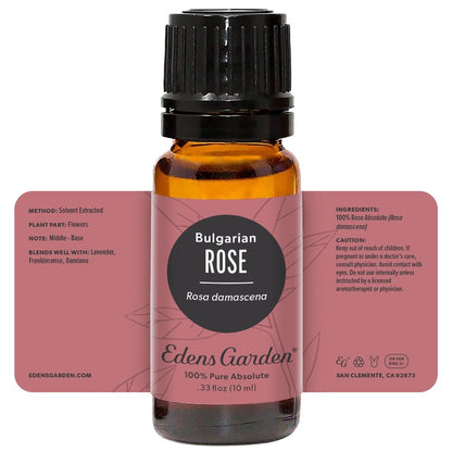 Edens Garden Rose Bulgarian Absolute Essential Oil - 100% Pure, Premium Grade, 10 mL