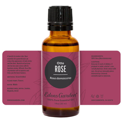 Edens Garden Rose Otto Essential Oil – 100% Pure, Premium Grade, Undiluted, 30 ml (1 fl oz)