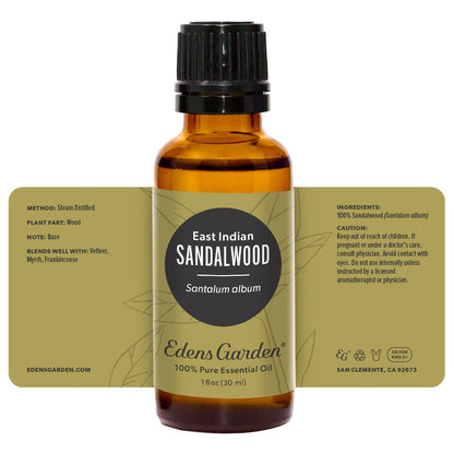 Edens Garden Sandalwood Essential Oil - East Indian, 30 ml | 100% Pure Premium Grade