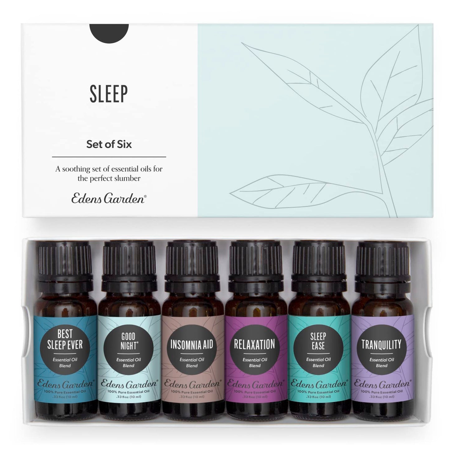 Edens Garden Sleep Essential Oils 6-Set - Pure, Undiluted Aromatherapy Blends