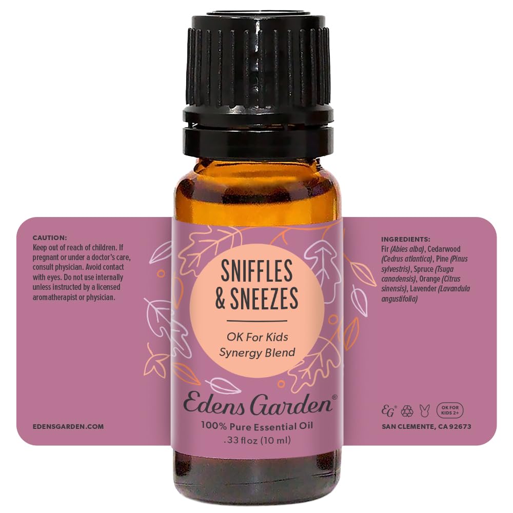 Edens Garden Sniffles & Sneezes Essential Oil Blend – 10 ml, 100% Pure