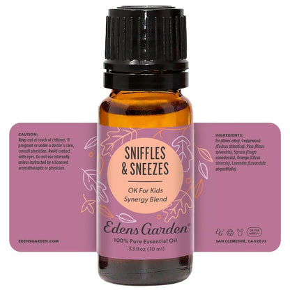 Edens Garden Sniffles & Sneezes Essential Oil Blend – 10 ml, 100% Pure