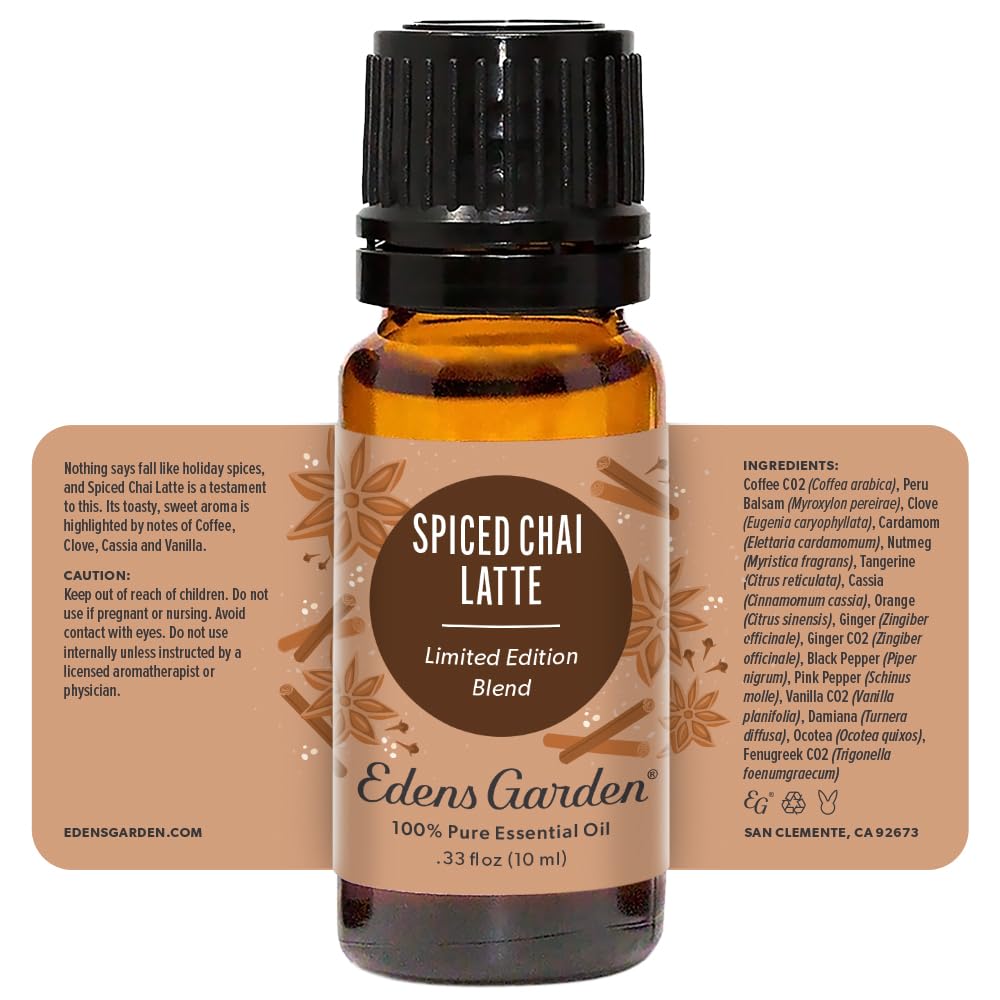Edens Garden Spiced Chai Latte Essential Oil Blend - 10 ml | 100% Pure, Premium Grade