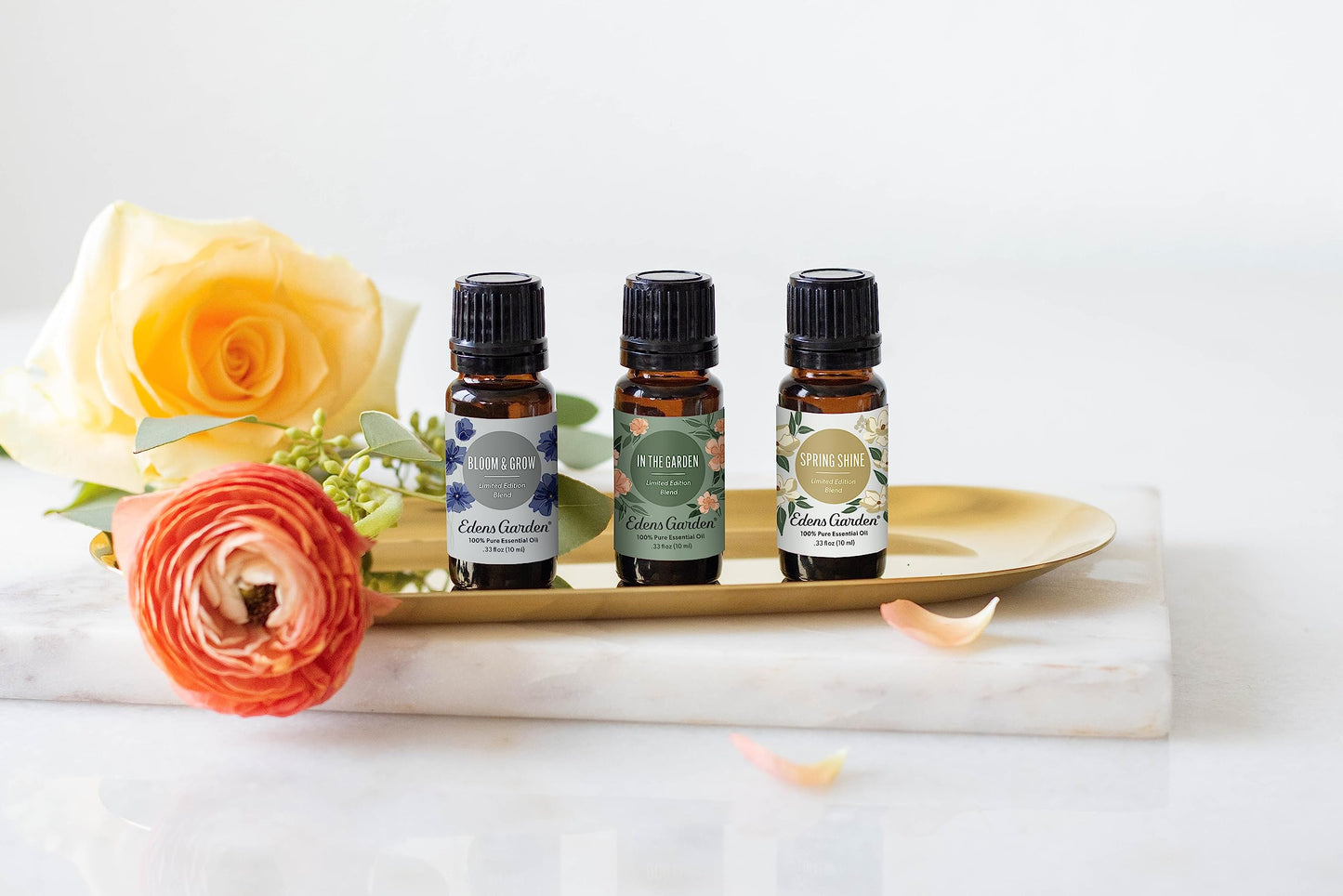 Edens Garden Spring Essential Oils 3-Set – 10 ml x 3, Therapeutic Grade, Undiluted Aromatherapy