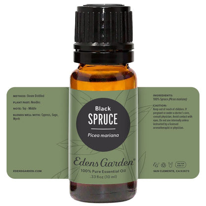 Edens Garden Spruce-Black Essential Oil – 100% Pure, Premium Grade, 10 ml