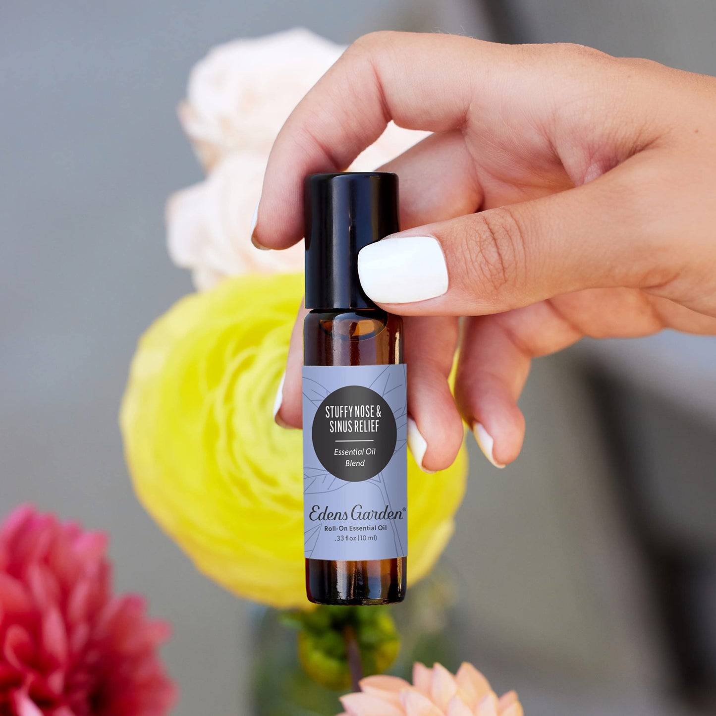 Edens Garden Stuffy Nose & Sinus Relief Roll-On - 100% Pure Essential Oils, Pre-Diluted 10 ml