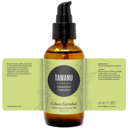 Edens Garden Tamanu Carrier Oil - 100% Pure, Cold-Pressed, Hexane-Free | 118 ml (4 oz)